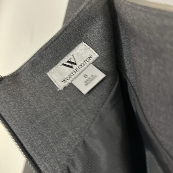 Worthington, Women’s Gray Pencil Skirt, Length 22.5” - Picture 4 of 7
